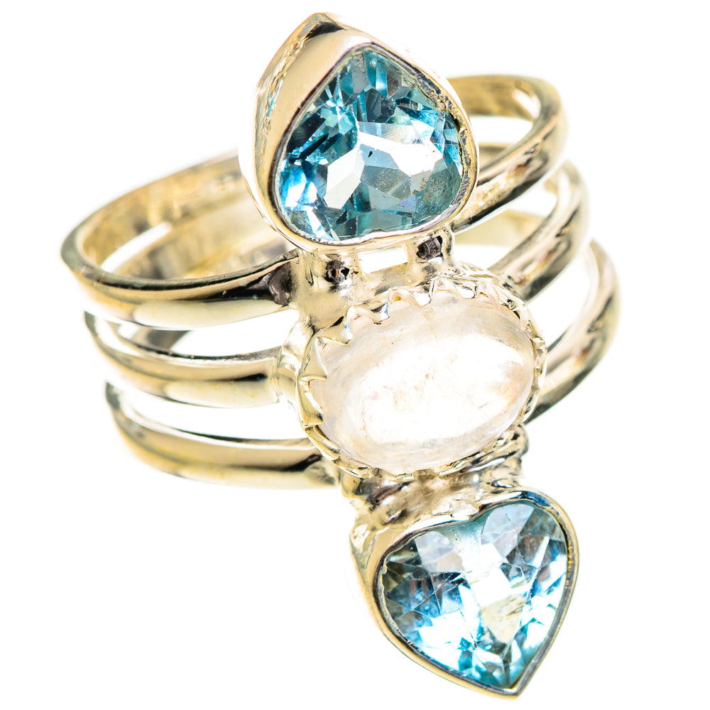 Rainbow Moonstone Rings handcrafted by Anasilvercos - RING124320 - Photo 2