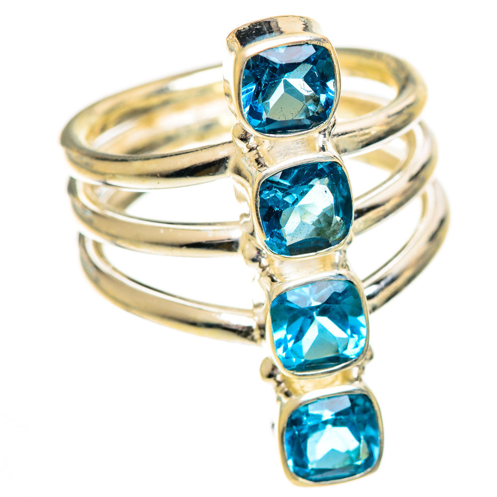Swiss Blue Topaz Rings handcrafted by Anasilvercos - RING124332 - Photo 2