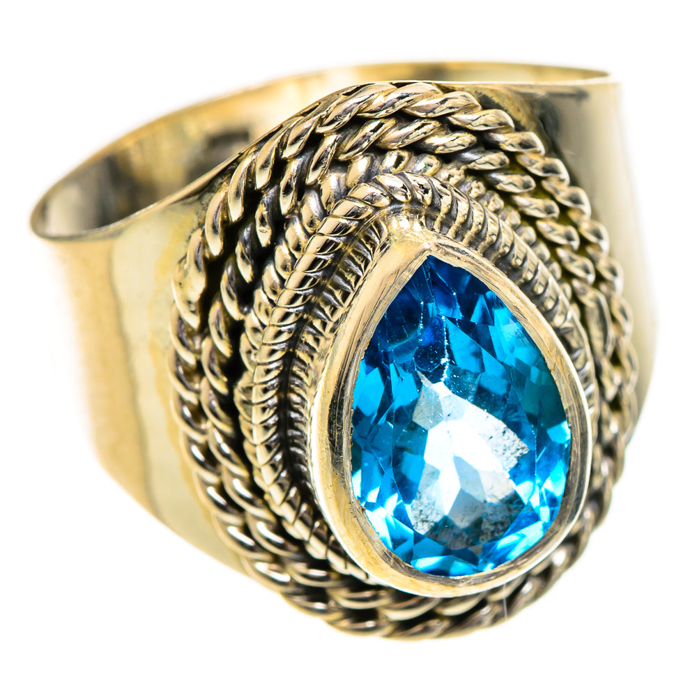 Swiss Blue Topaz Rings handcrafted by Anasilvercos - RING124334 - Photo 2