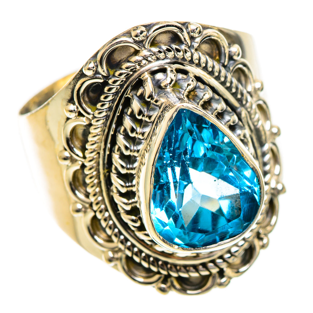 Swiss Blue Topaz Rings handcrafted by Anasilvercos - RING124354 - Photo 2