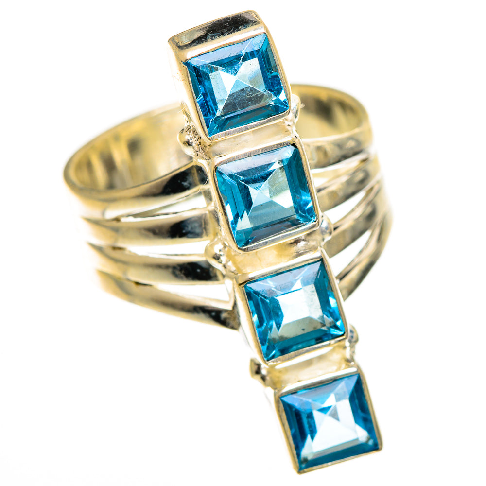 Swiss Blue Topaz Rings handcrafted by Anasilvercos - RING124368 - Photo 2