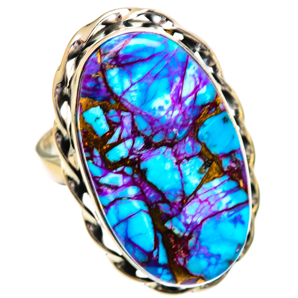 Purple Copper Composite Turquoise Rings handcrafted by Anasilvercos - RING124411 - Photo 2