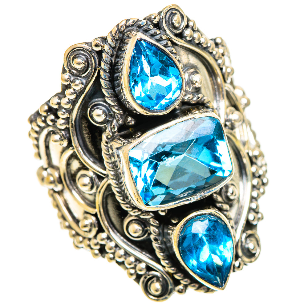 Swiss Blue Topaz Rings handcrafted by Anasilvercos - RING124427 - Photo 2
