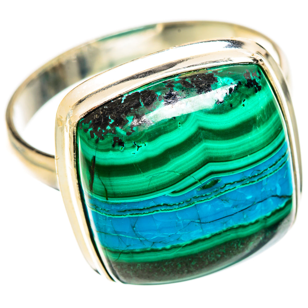 Malachite In Chrysocolla Rings handcrafted by Anasilvercos - RING124442 - Photo 2