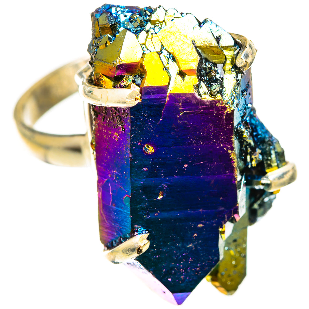 Titanium Sunshine Druzy Rings handcrafted by Anasilvercos - RING124444 - Photo 2
