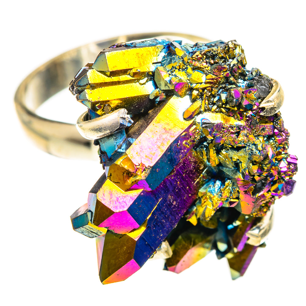 Titanium Sunshine Druzy Rings handcrafted by Anasilvercos - RING124459 - Photo 2