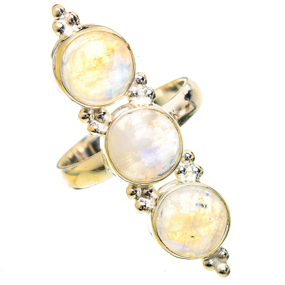 Rainbow Moonstone Rings handcrafted by Anasilvercos - RING124480 - Photo 2