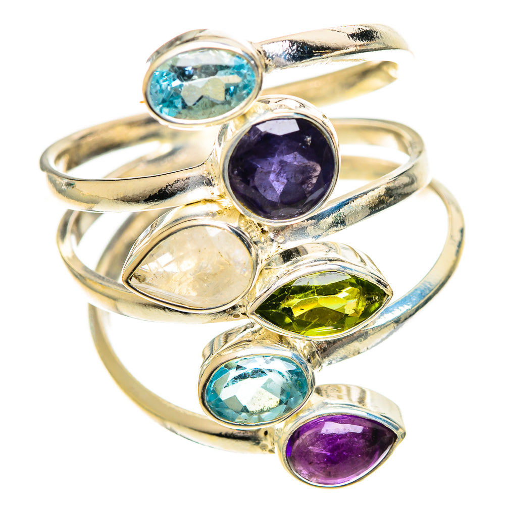 Rainbow Moonstone Rings handcrafted by Anasilvercos - RING124483 - Photo 2