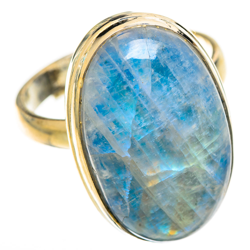 Rainbow Moonstone Rings handcrafted by Anasilvercos - RING124492 - Photo 2