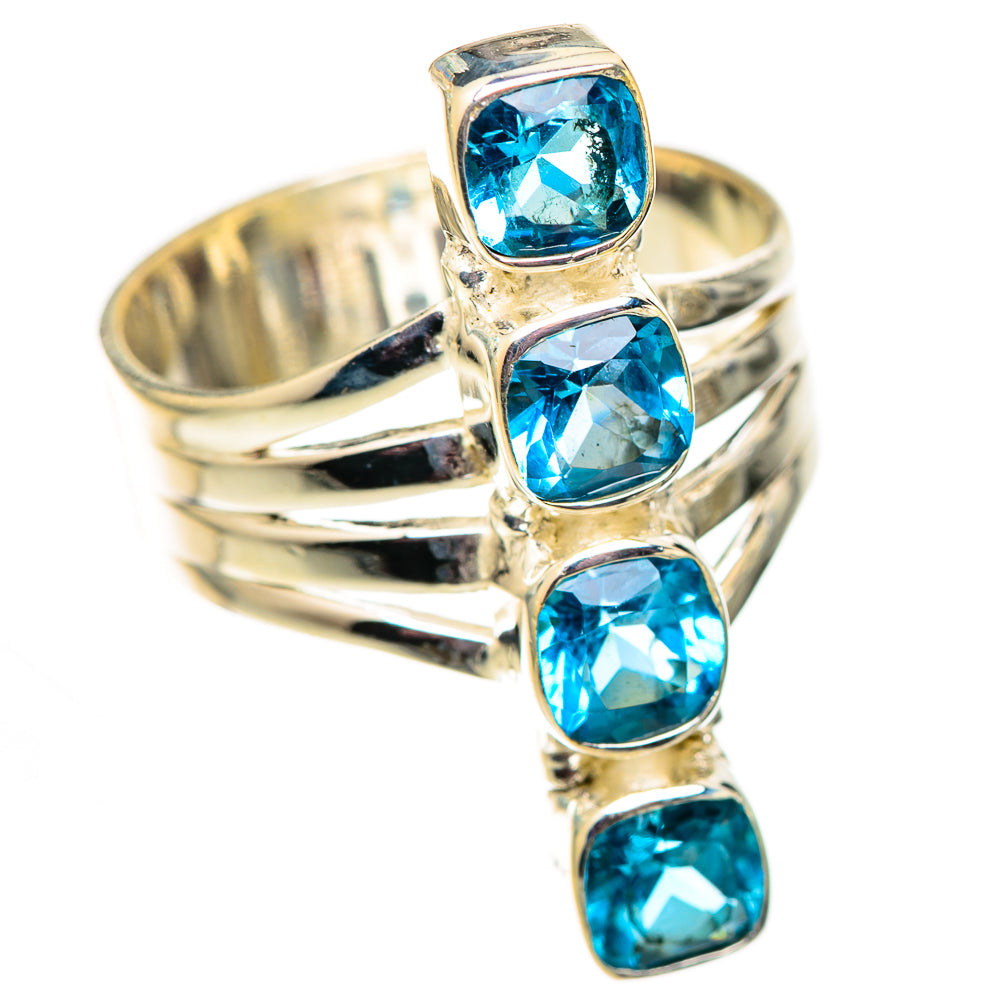 Swiss Blue Topaz Rings handcrafted by Anasilvercos - RING124553 - Photo 2
