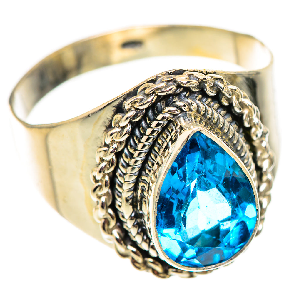Swiss Blue Topaz Rings handcrafted by Anasilvercos - RING124556 - Photo 2