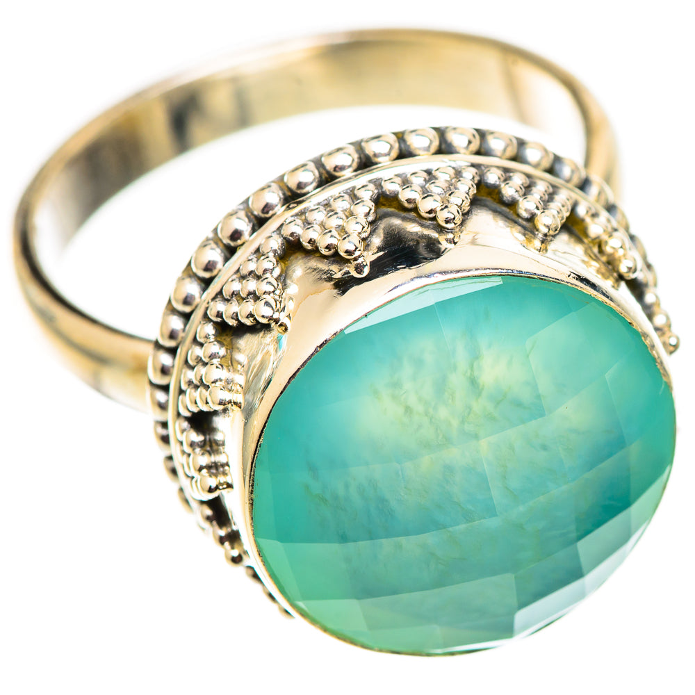 Aqua Chalcedony Rings handcrafted by Anasilvercos - RING124560 - Photo 2