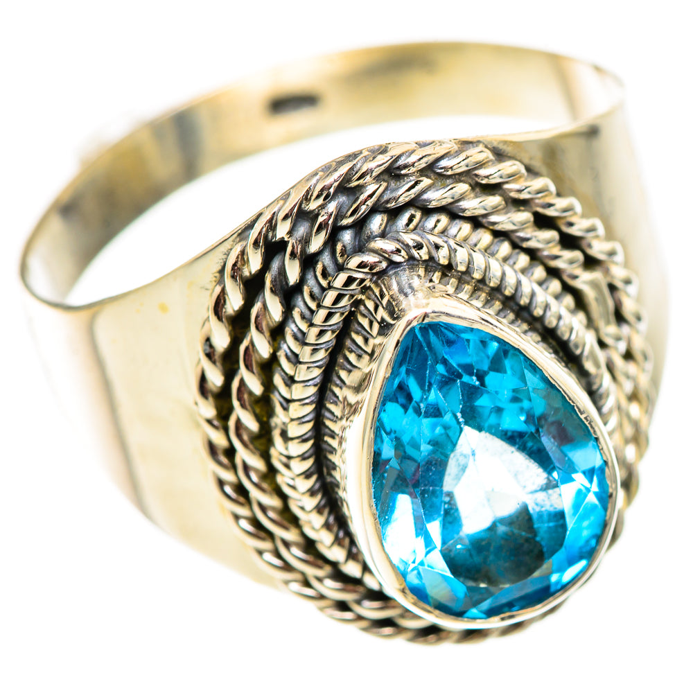 Swiss Blue Topaz Rings handcrafted by Anasilvercos - RING124580 - Photo 2