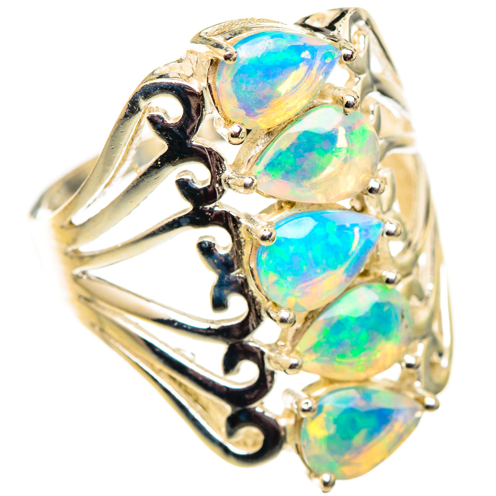 Ethiopian Opal Rings handcrafted by Anasilvercos - RING124597 - Photo 2