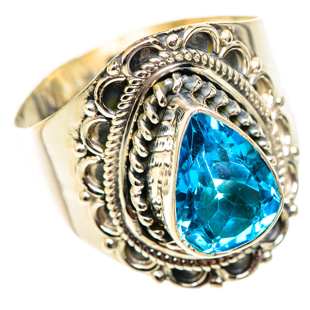 Swiss Blue Topaz Rings handcrafted by Anasilvercos - RING124622 - Photo 2