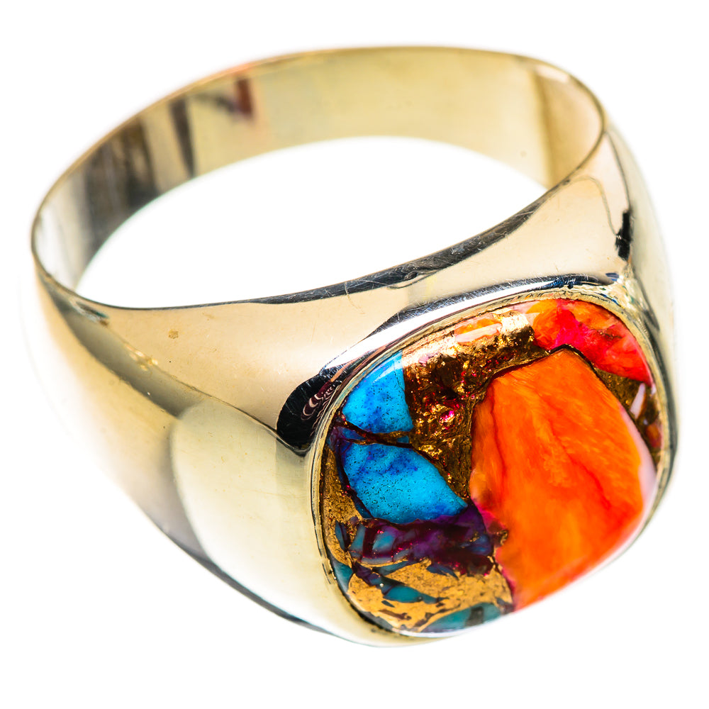 Kingman Pink Dahlia Turquoise Rings handcrafted by Anasilvercos - RING124660 - Photo 2
