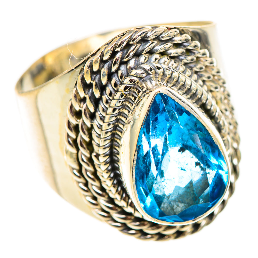 Swiss Blue Topaz Rings handcrafted by Anasilvercos - RING124666 - Photo 2