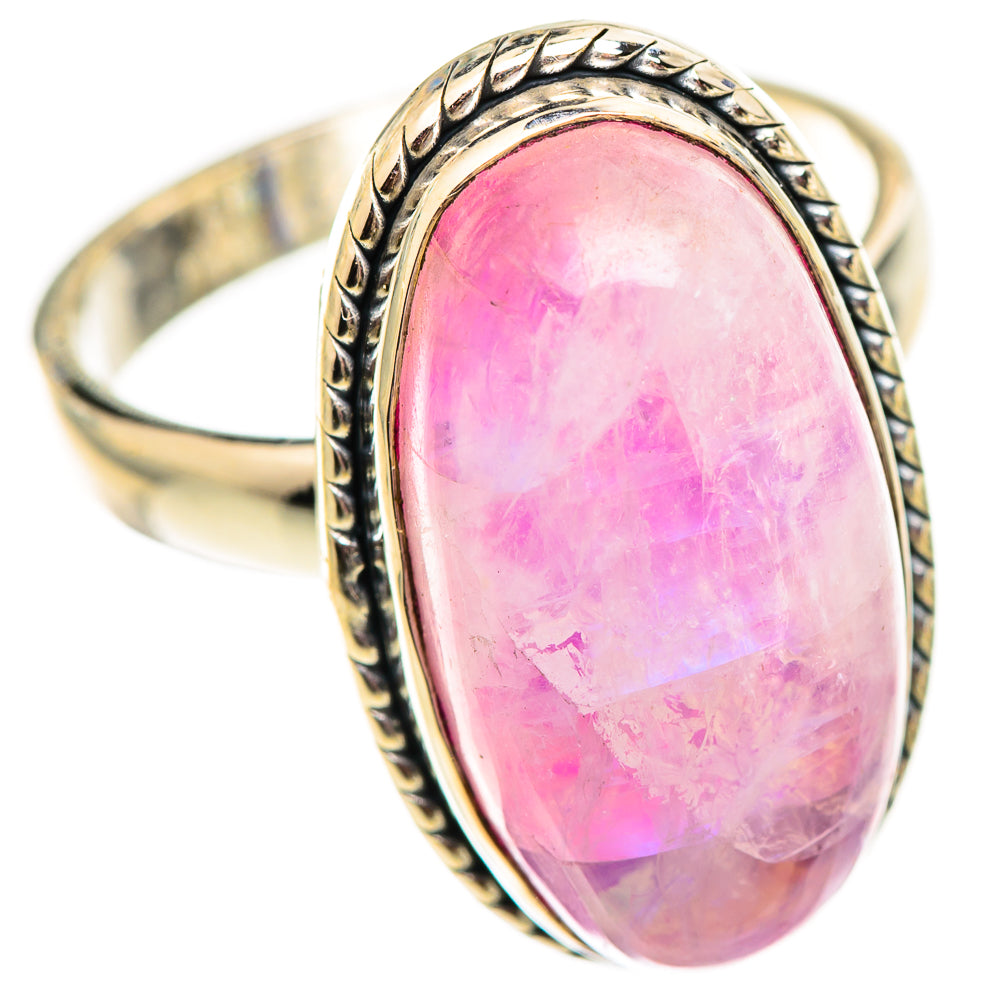 Pink Moonstone Rings handcrafted by Anasilvercos - RING124675 - Photo 2