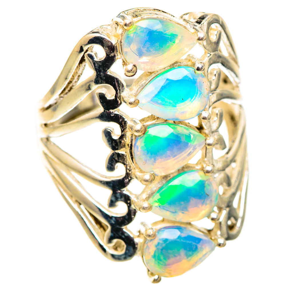 Ethiopian Opal Rings handcrafted by Anasilvercos - RING124683 - Photo 2