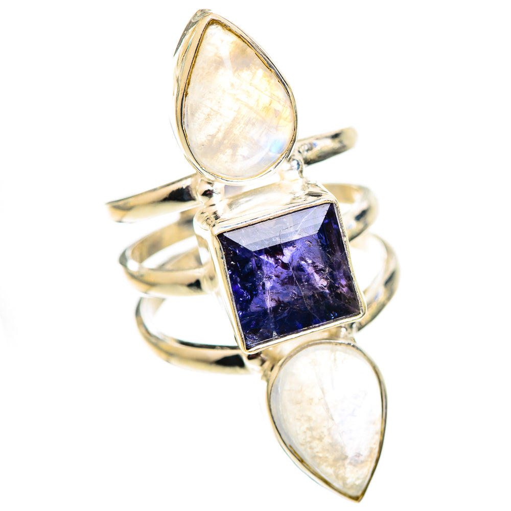 Rainbow Moonstone Rings handcrafted by Anasilvercos - RING124717 - Photo 2