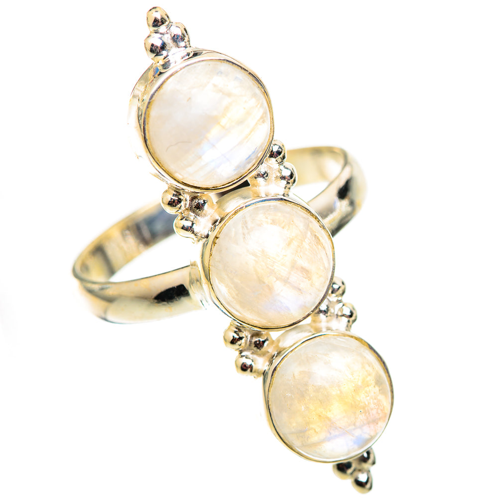 Rainbow Moonstone Rings handcrafted by Anasilvercos - RING124752 - Photo 2