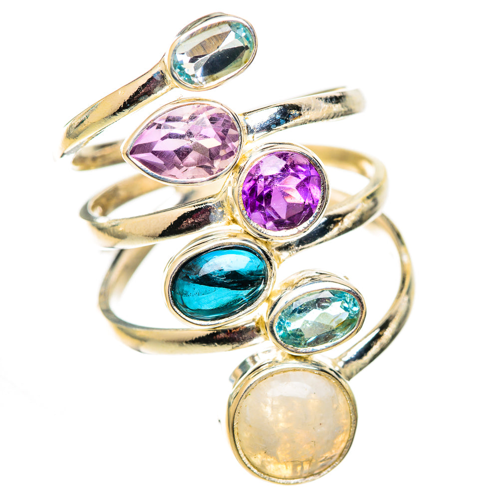Rainbow Moonstone Rings handcrafted by Anasilvercos - RING124755 - Photo 2