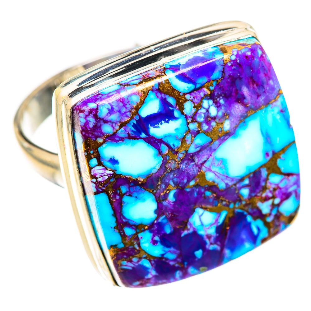 Purple Copper Composite Turquoise Rings handcrafted by Anasilvercos - RING124776 - Photo 2