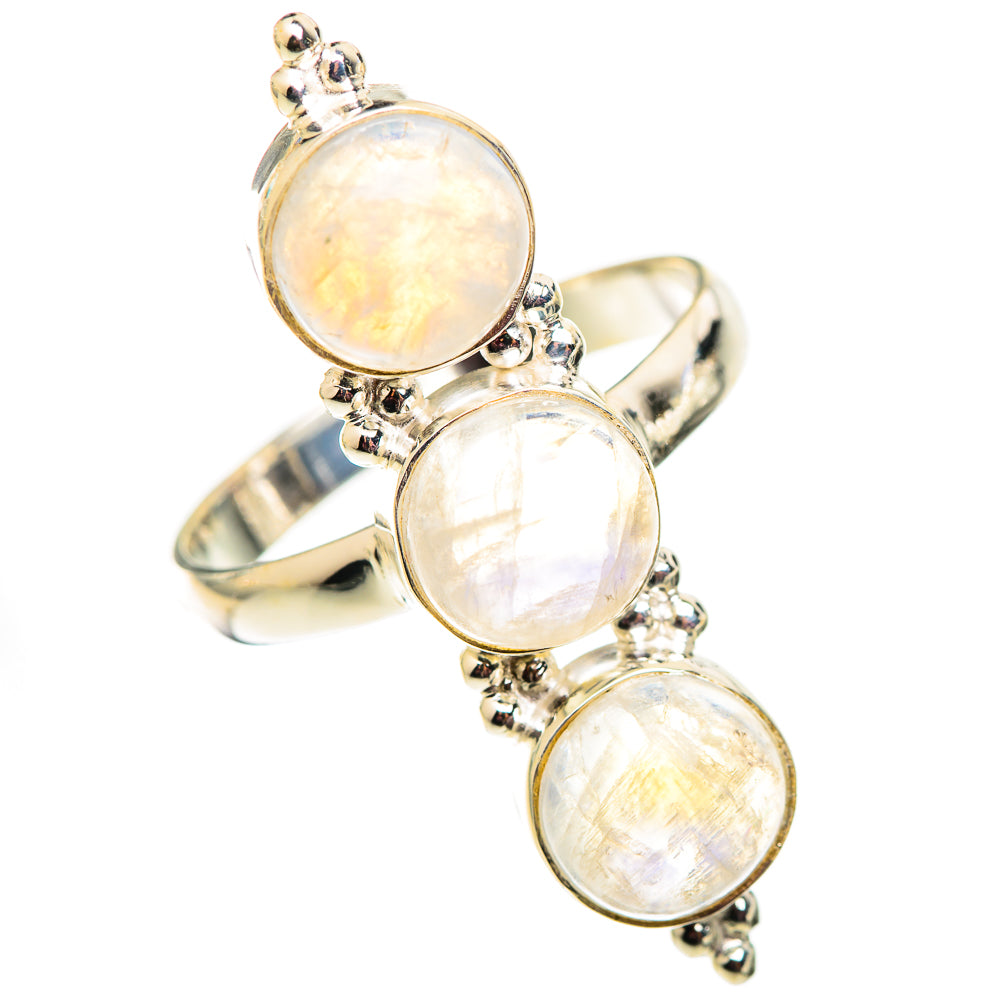 Rainbow Moonstone Rings handcrafted by Anasilvercos - RING124780 - Photo 2
