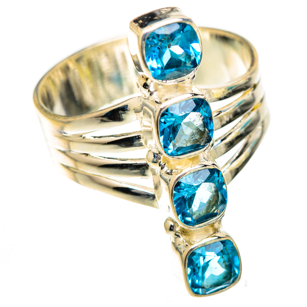 Swiss Blue Topaz Rings handcrafted by Anasilvercos - RING124847 - Photo 2
