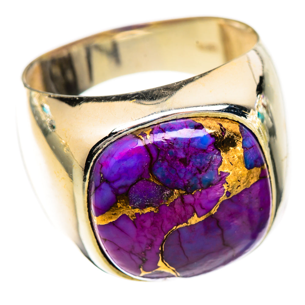 Purple Copper Composite Turquoise Rings handcrafted by Anasilvercos - RING124859 - Photo 2