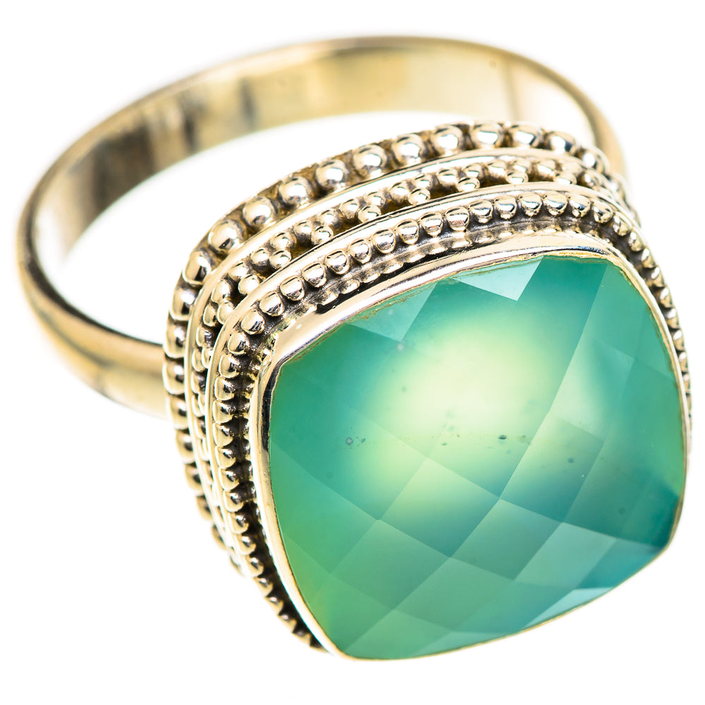 Aqua Chalcedony Rings handcrafted by Anasilvercos - RING124874 - Photo 2