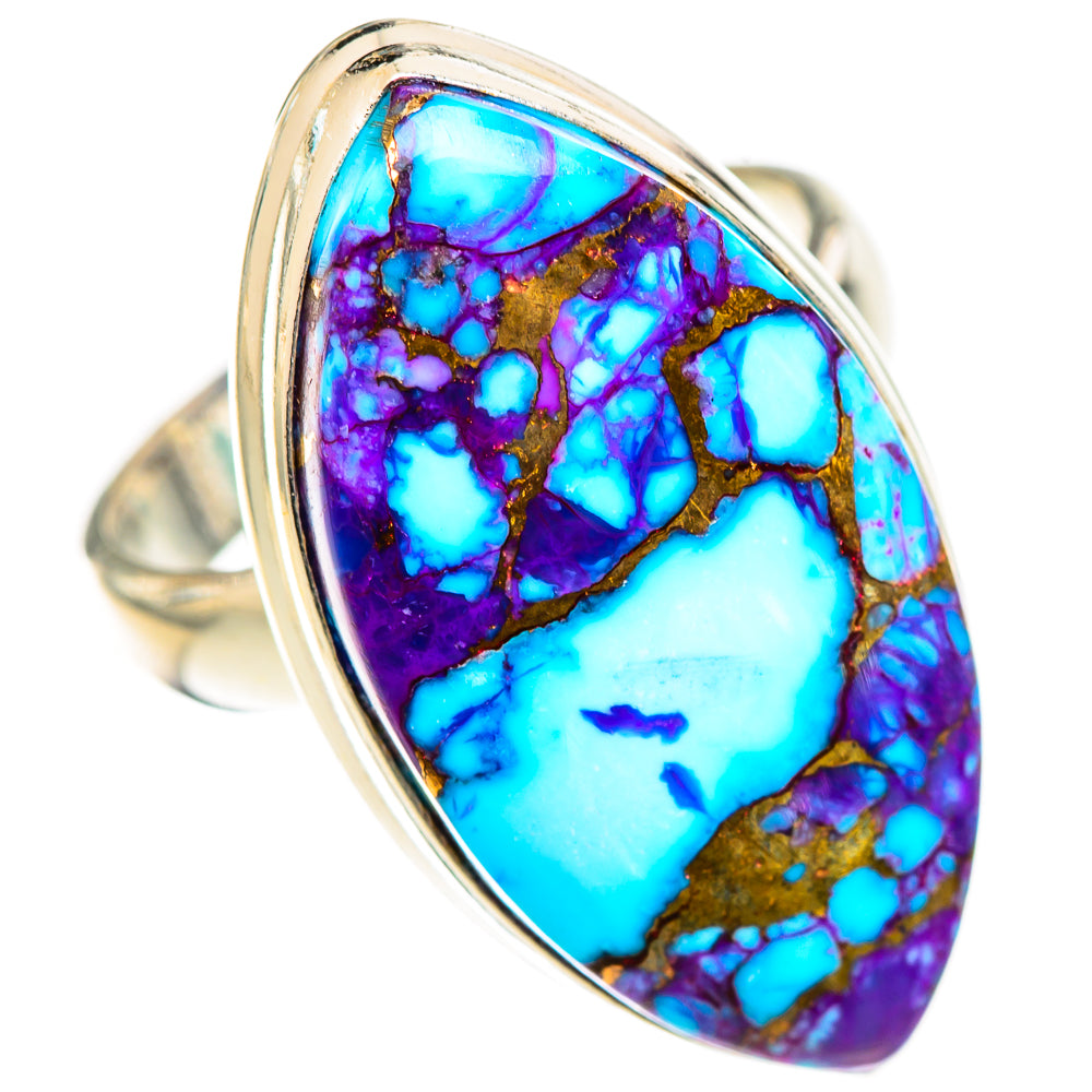 Purple Copper Composite Turquoise Rings handcrafted by Anasilvercos - RING124884 - Photo 2