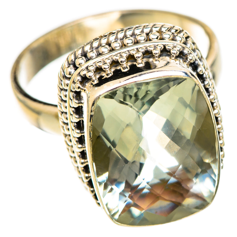 Green Amethyst Rings handcrafted by Anasilvercos - RING124927 - Photo 2