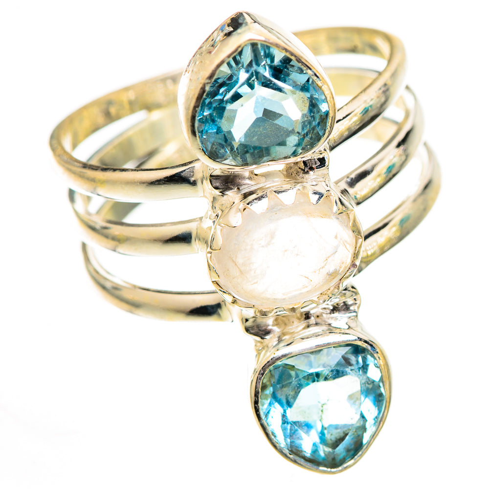 Rainbow Moonstone Rings handcrafted by Anasilvercos - RING124941 - Photo 2