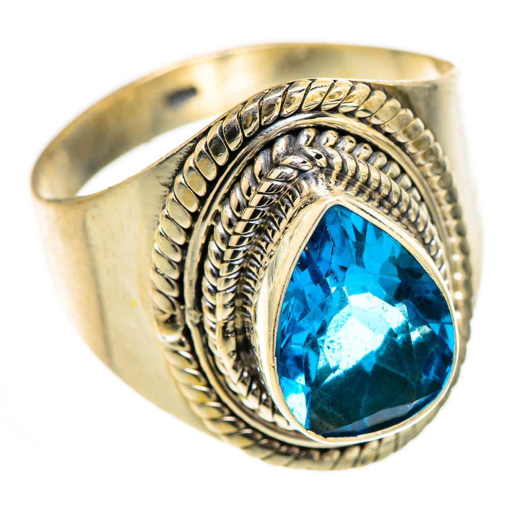 Swiss Blue Topaz Rings handcrafted by Anasilvercos - RING124976 - Photo 2