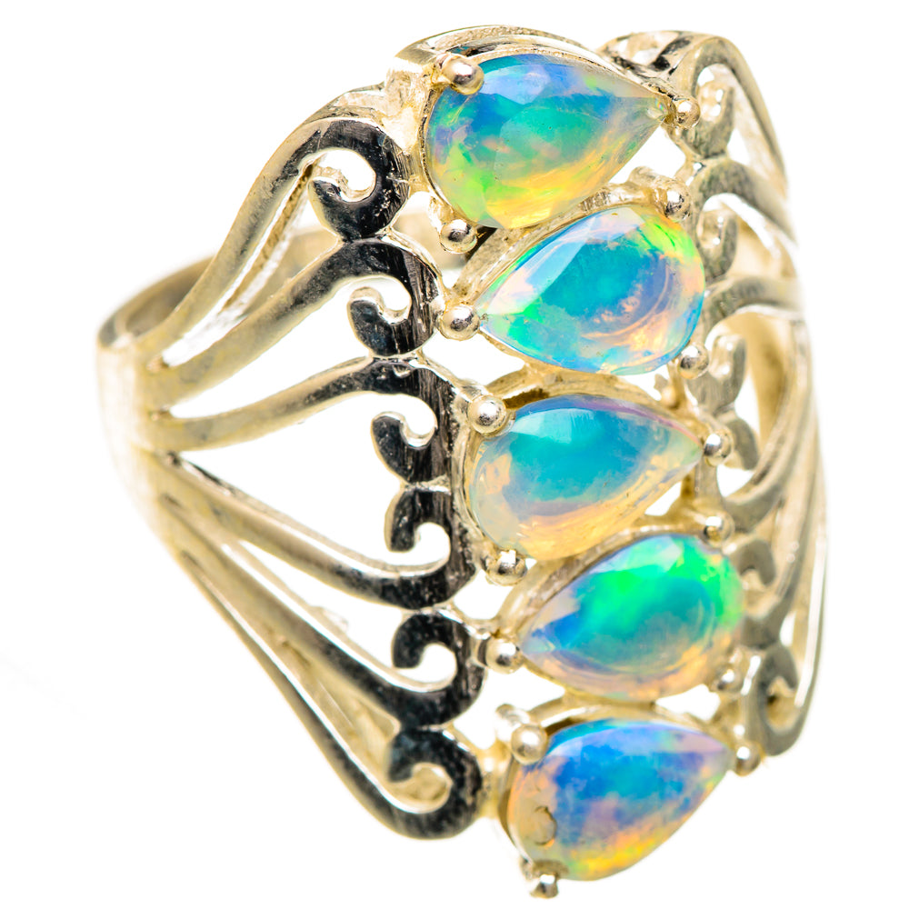 Ethiopian Opal Rings handcrafted by Anasilvercos - RING124985 - Photo 2