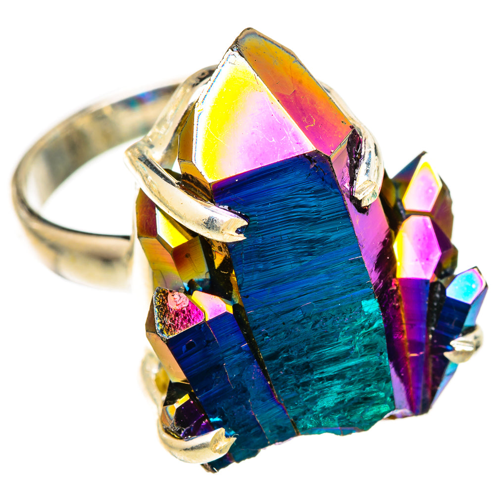 Titanium Sunshine Druzy Rings handcrafted by Anasilvercos - RING125009 - Photo 2