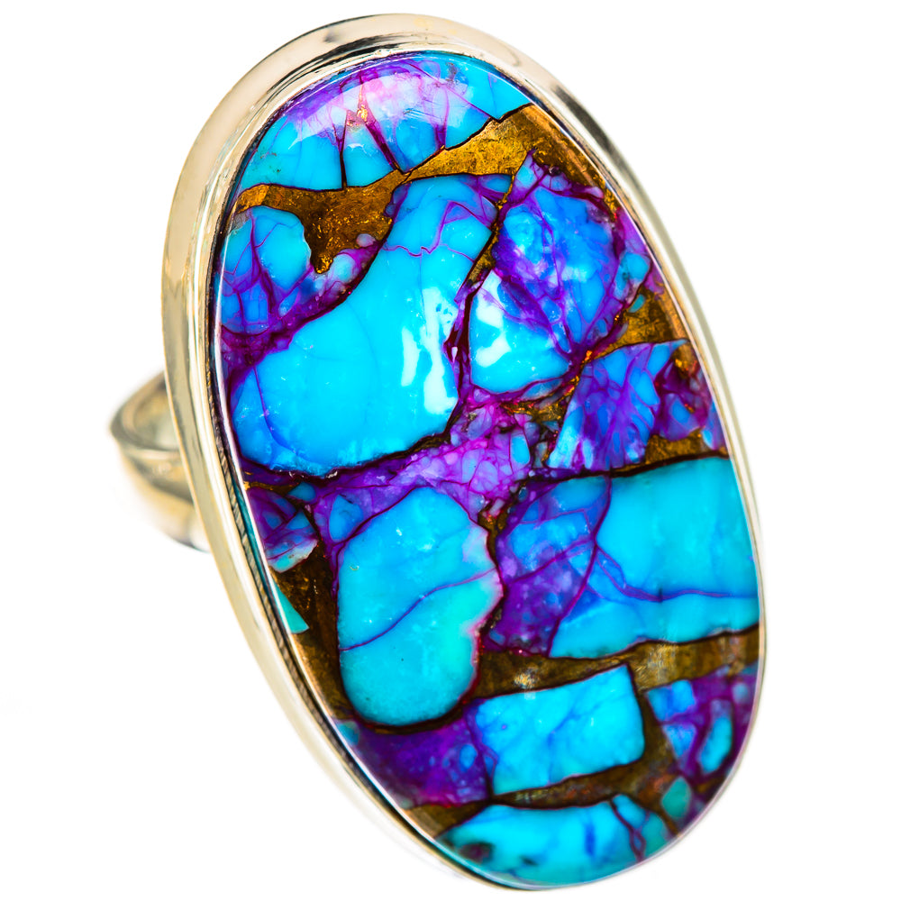 Purple Copper Composite Turquoise Rings handcrafted by Anasilvercos - RING125031 - Photo 2