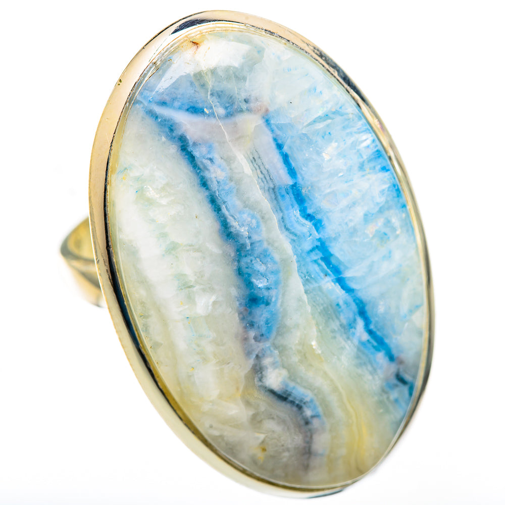 Blue Scheelite Rings handcrafted by Anasilvercos - RING125045 - Photo 2