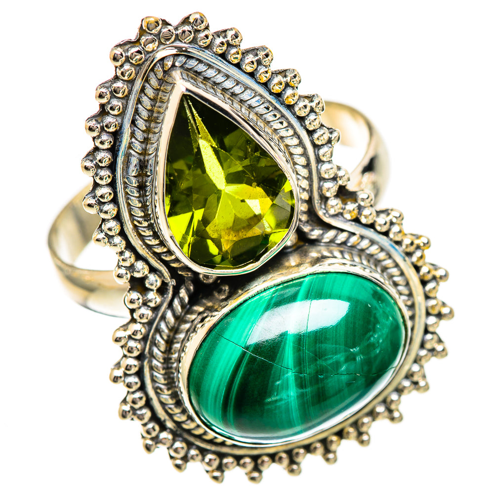 Malachite Rings handcrafted by Anasilvercos - RING125054 - Photo 2