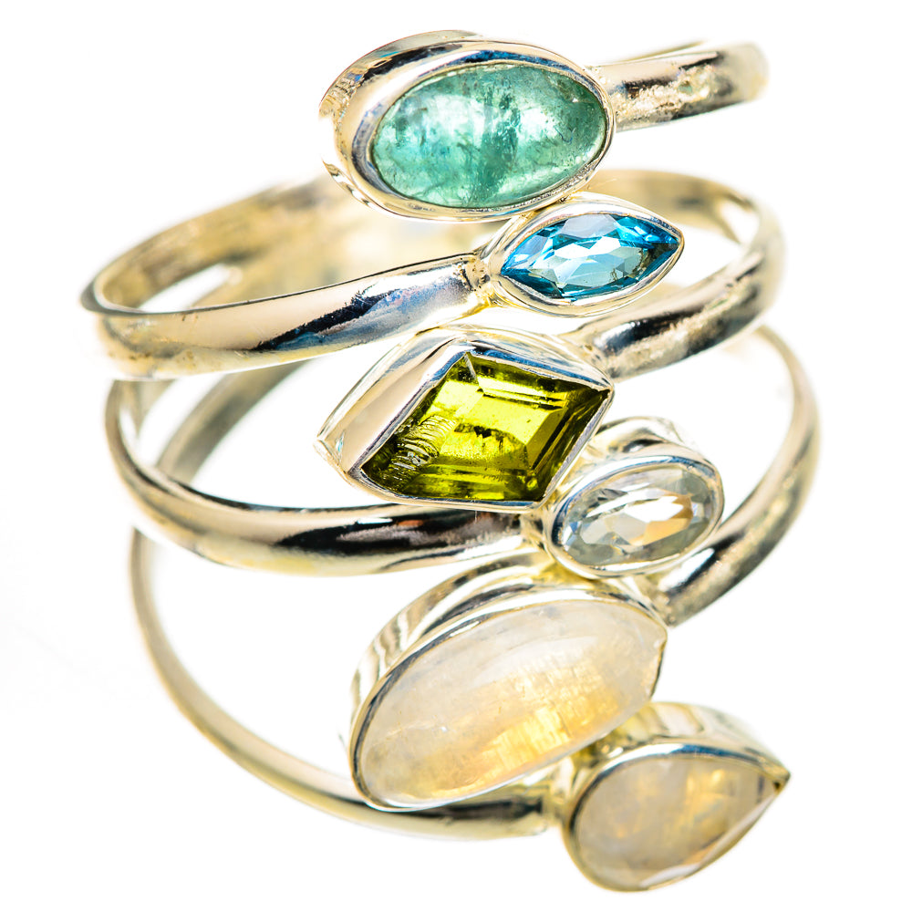 Rainbow Moonstone Rings handcrafted by Anasilvercos - RING125062 - Photo 2