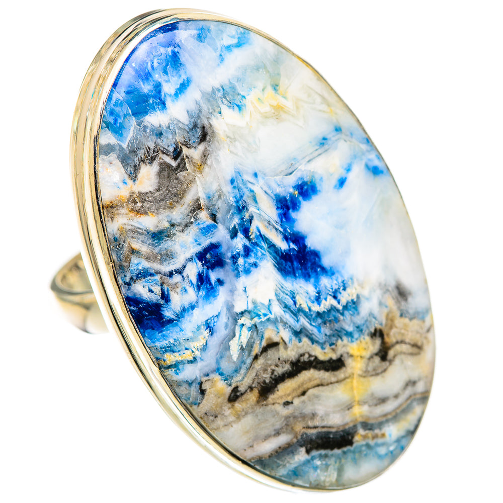Blue Scheelite Rings handcrafted by Anasilvercos - RING125071 - Photo 2