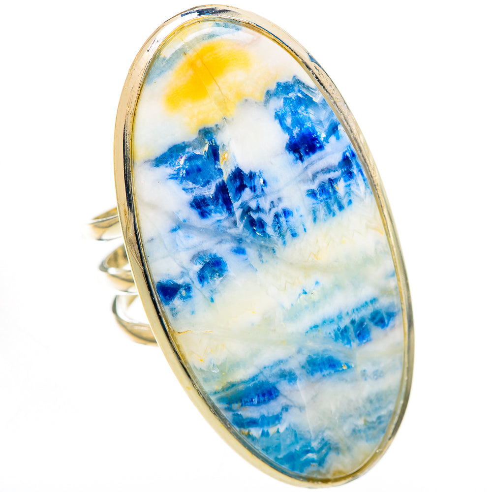 Blue Scheelite Rings handcrafted by Anasilvercos - RING125095 - Photo 2
