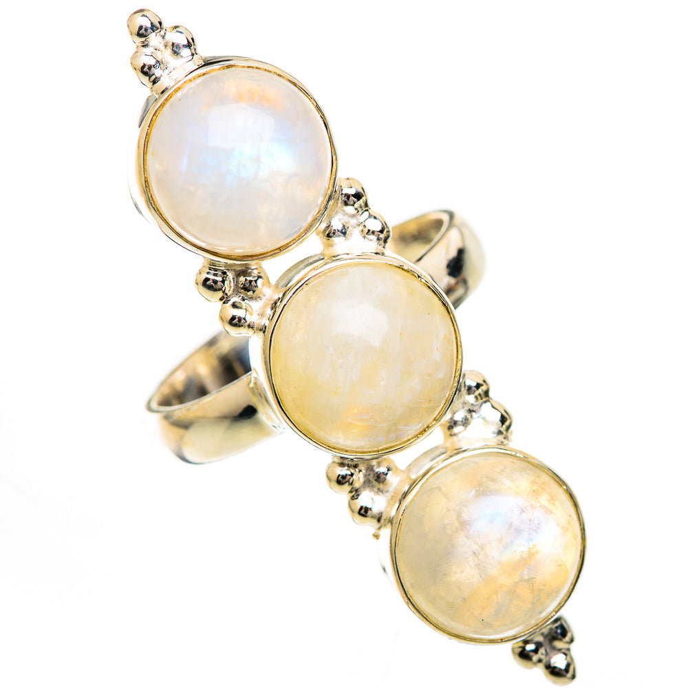 Rainbow Moonstone Rings handcrafted by Anasilvercos - RING125110 - Photo 2