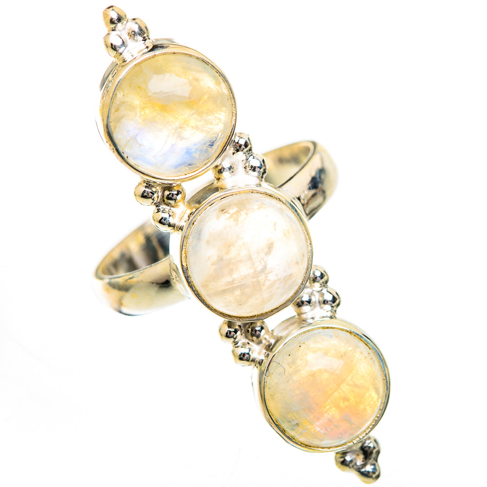 Rainbow Moonstone Rings handcrafted by Anasilvercos - RING125133 - Photo 2