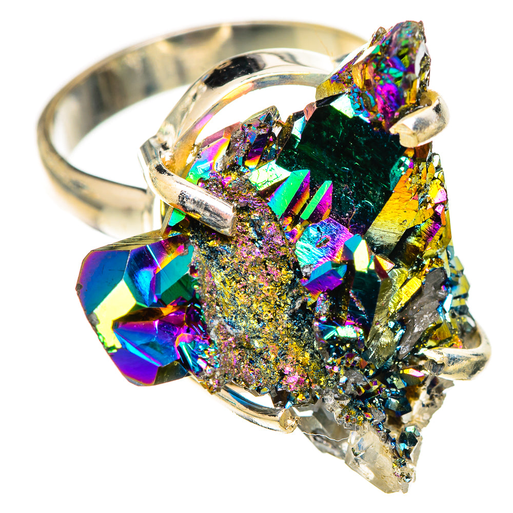 Titanium Sunshine Druzy Rings handcrafted by Anasilvercos - RING125135 - Photo 2