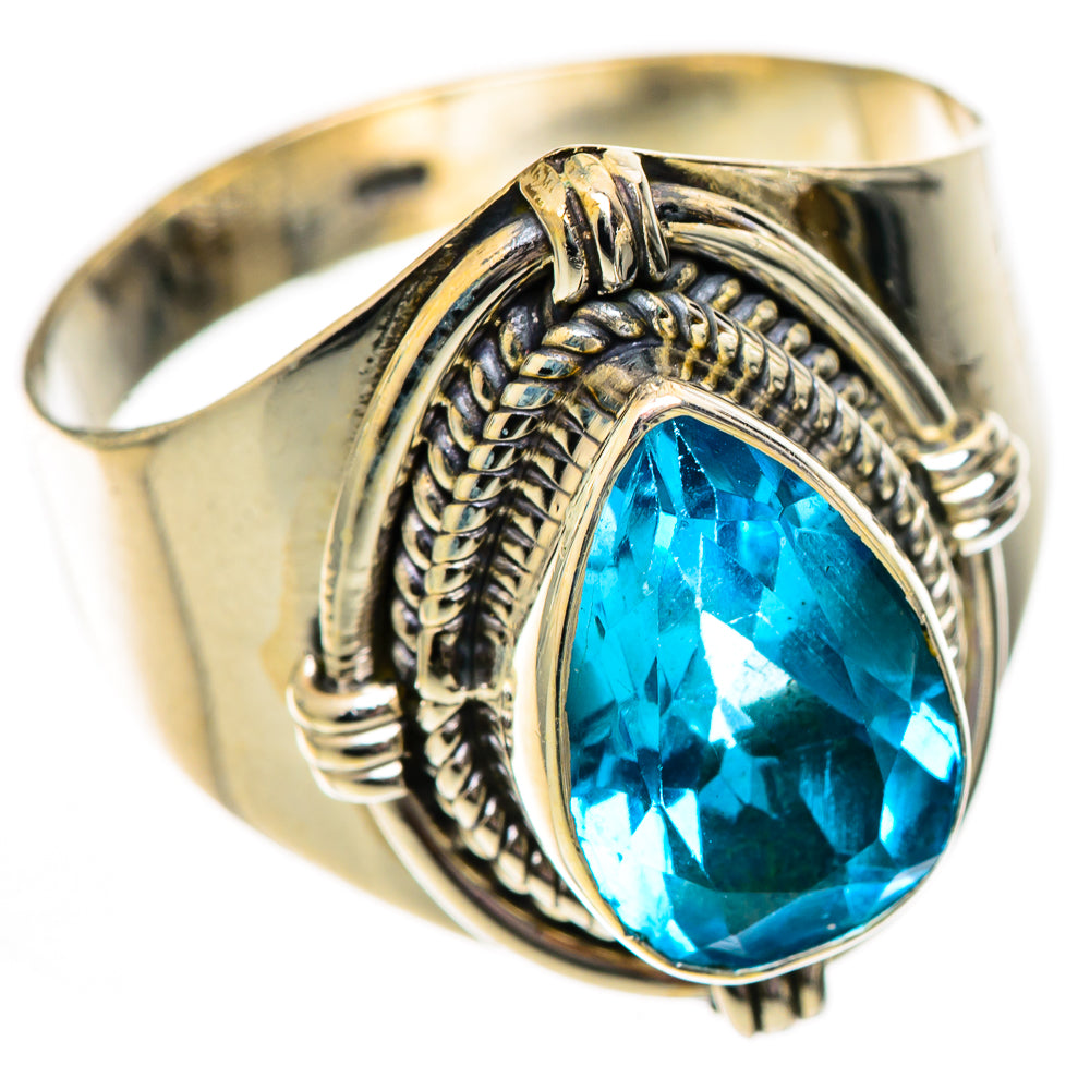 Swiss Blue Topaz Rings handcrafted by Anasilvercos - RING125152 - Photo 2
