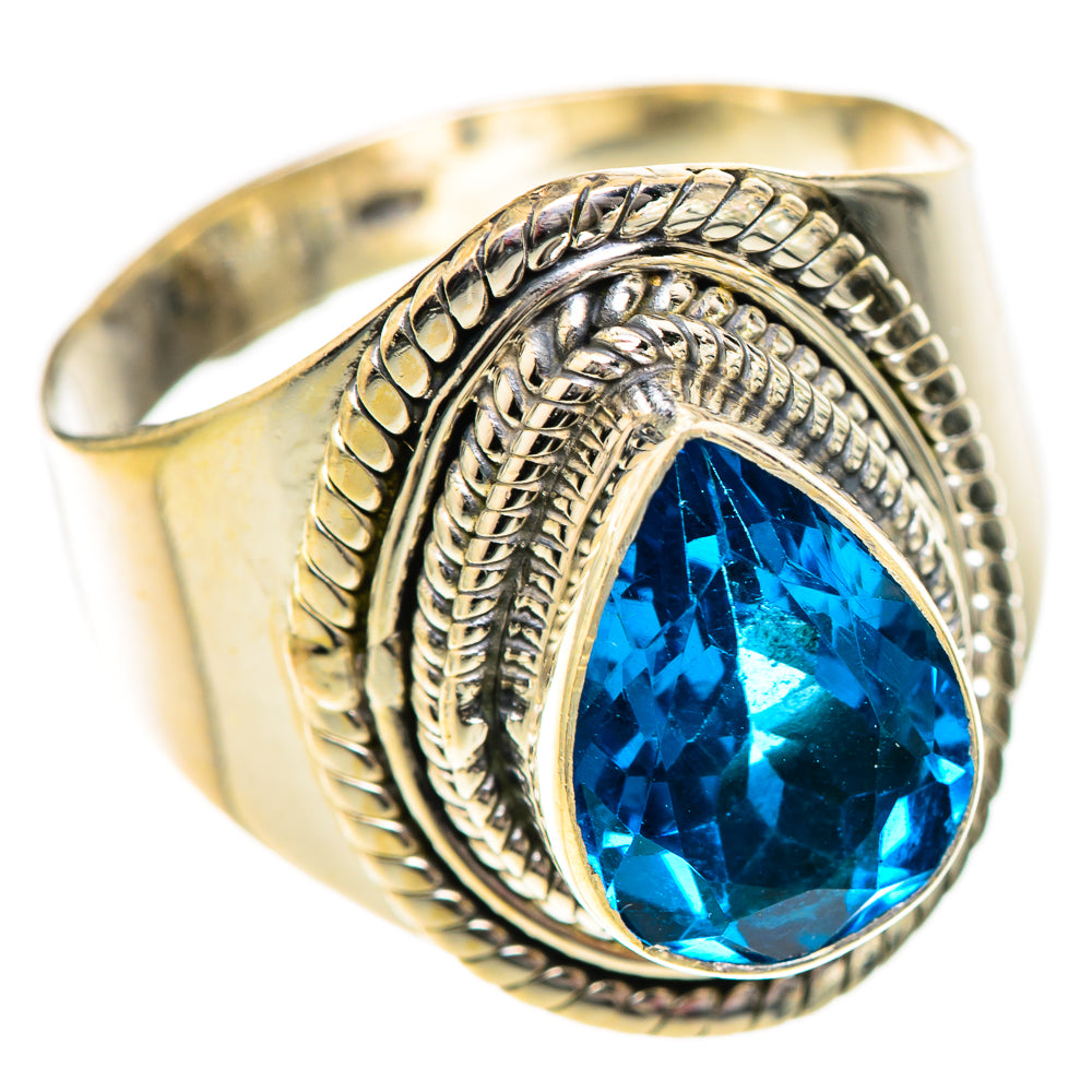 Swiss Blue Topaz Rings handcrafted by Anasilvercos - RING125177 - Photo 2