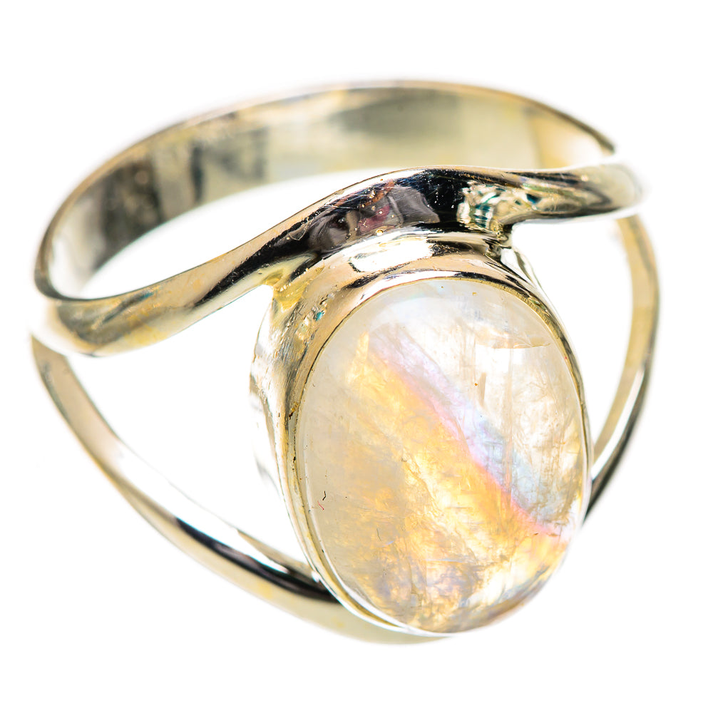 Rainbow Moonstone Rings handcrafted by Anasilvercos - RING125198 - Photo 2