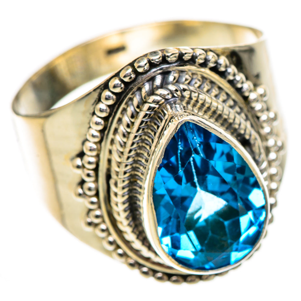 Swiss Blue Topaz Rings handcrafted by Anasilvercos - RING125208 - Photo 2
